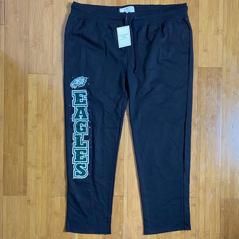 NWT Vintage Girl Eagles sweatpant black XL